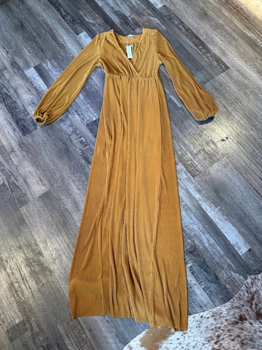 Baltic Born Mustard Long Sleeve Maxi Dress -NWT